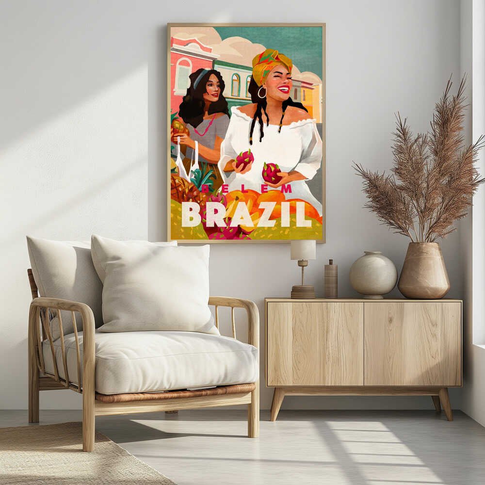 Belem Brazil Colorful Travel Art