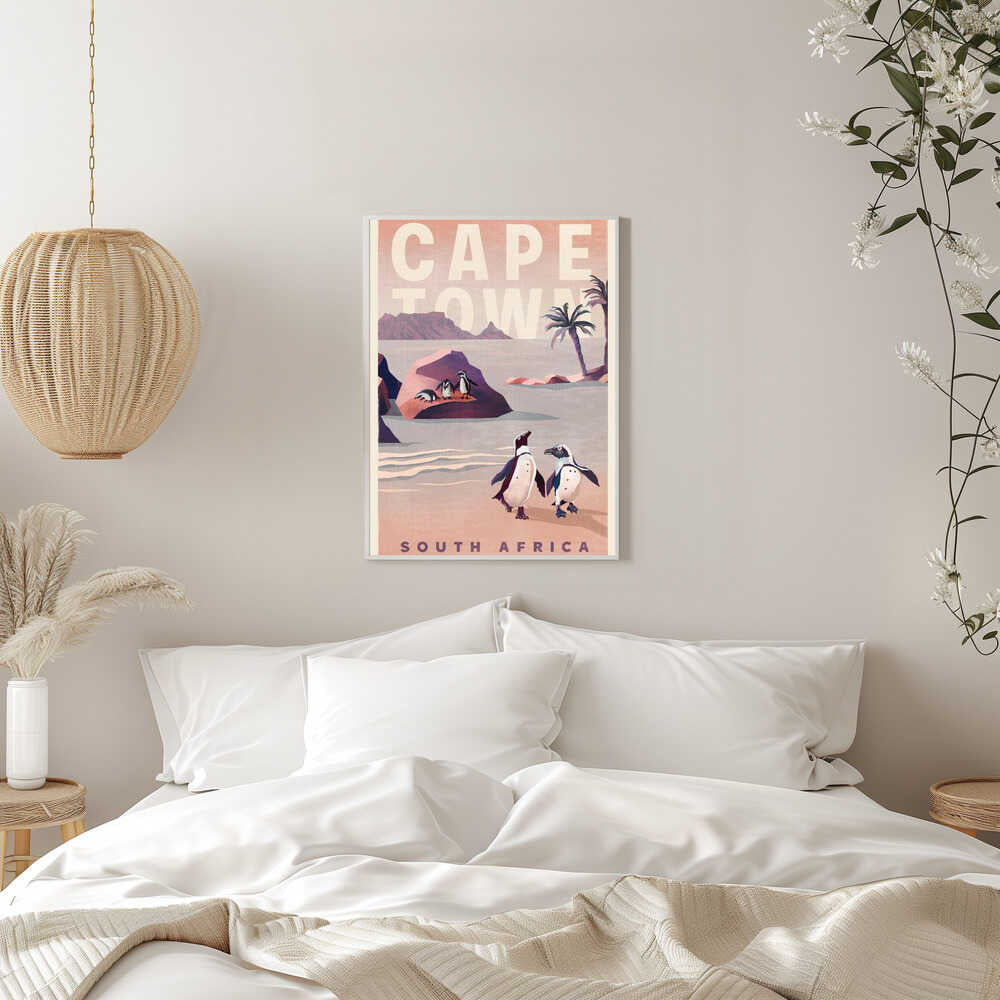 Cape Town South Africa Vintage Travel Art