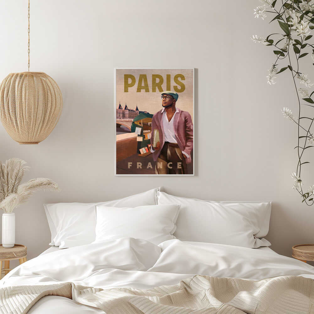 Paris France Vintage Travel Poster
