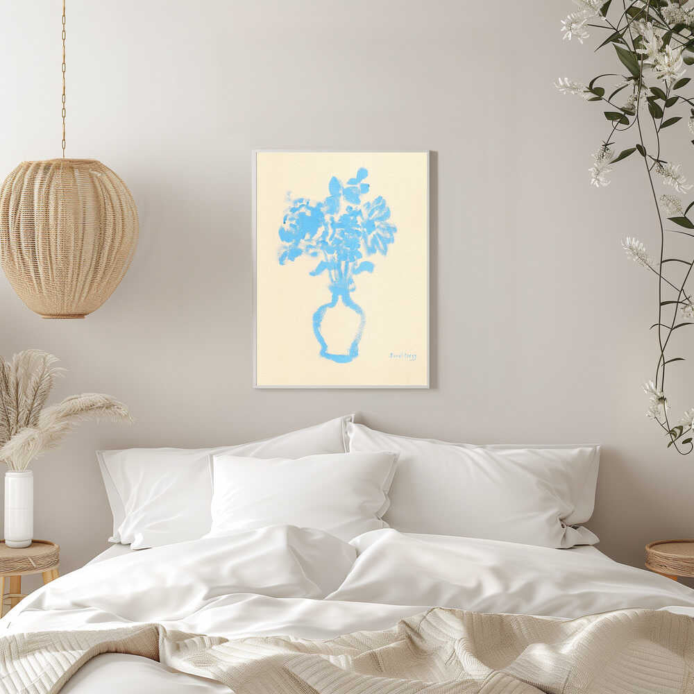 Still Life In Blue and Cream