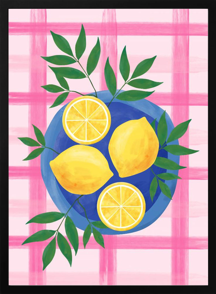 Lemons on a table - plakatstore