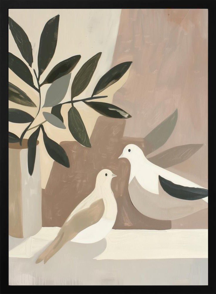 Doves On Patio - plakatstore