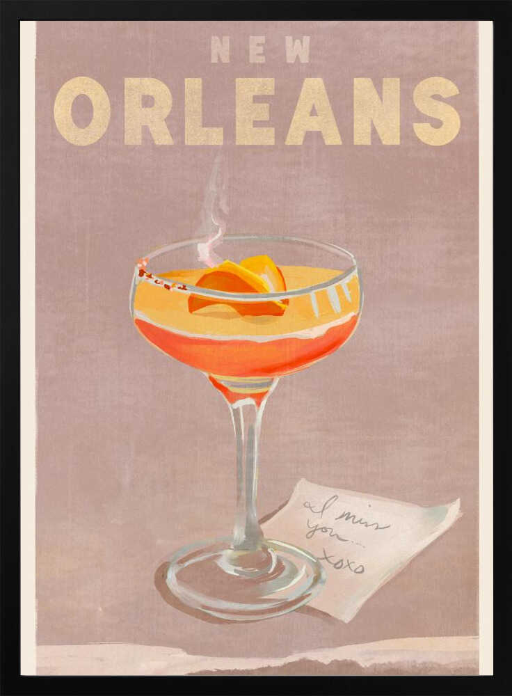 New Orleans Cocktail Travel Poster