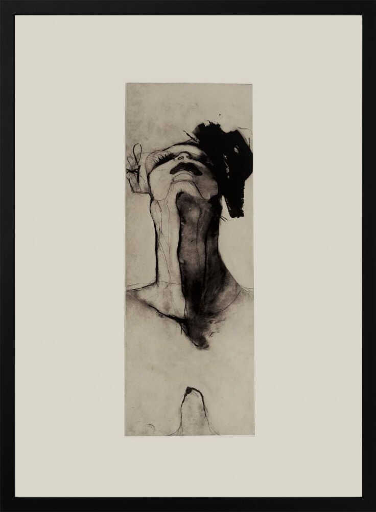 Black and White Expressionist of a Figure