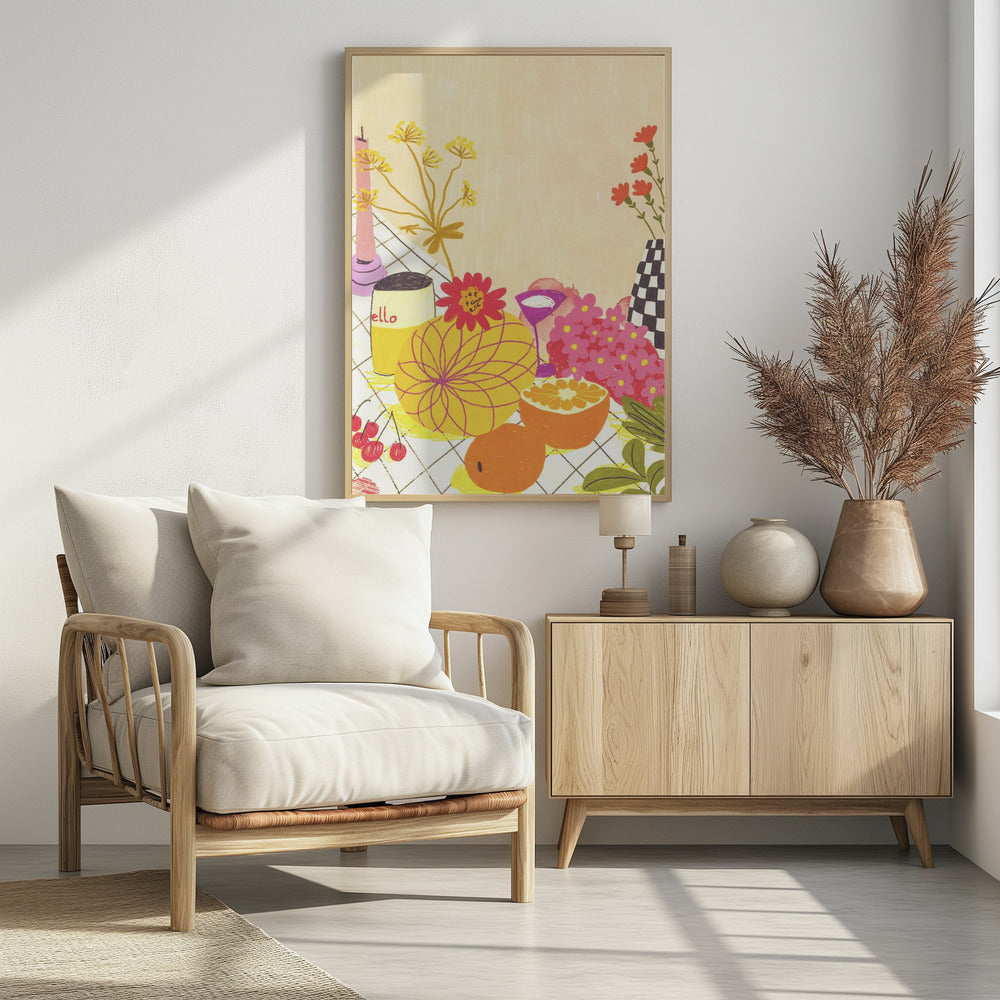 Citrus and flowers - plakatstore