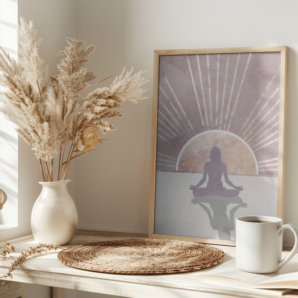 Pink Gold Sun Yoga 3 - plakatstore