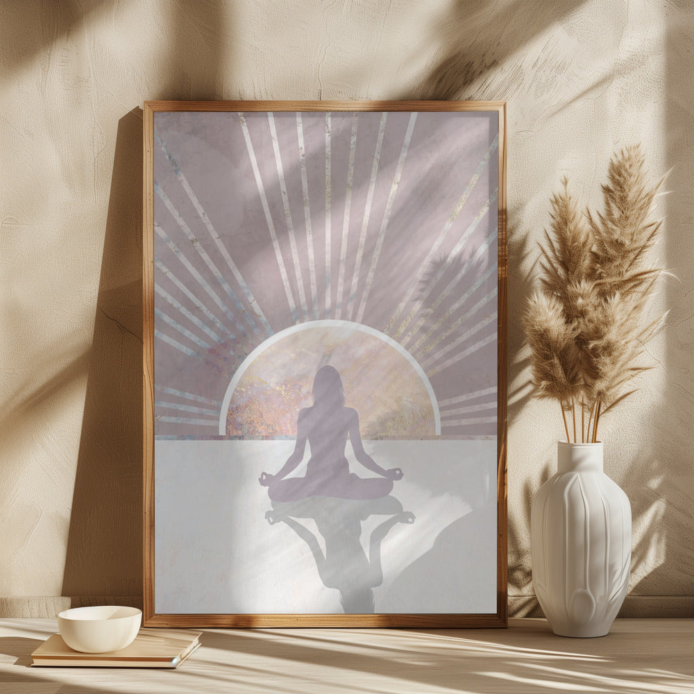 Pink Gold Sun Yoga 3 - plakatstore