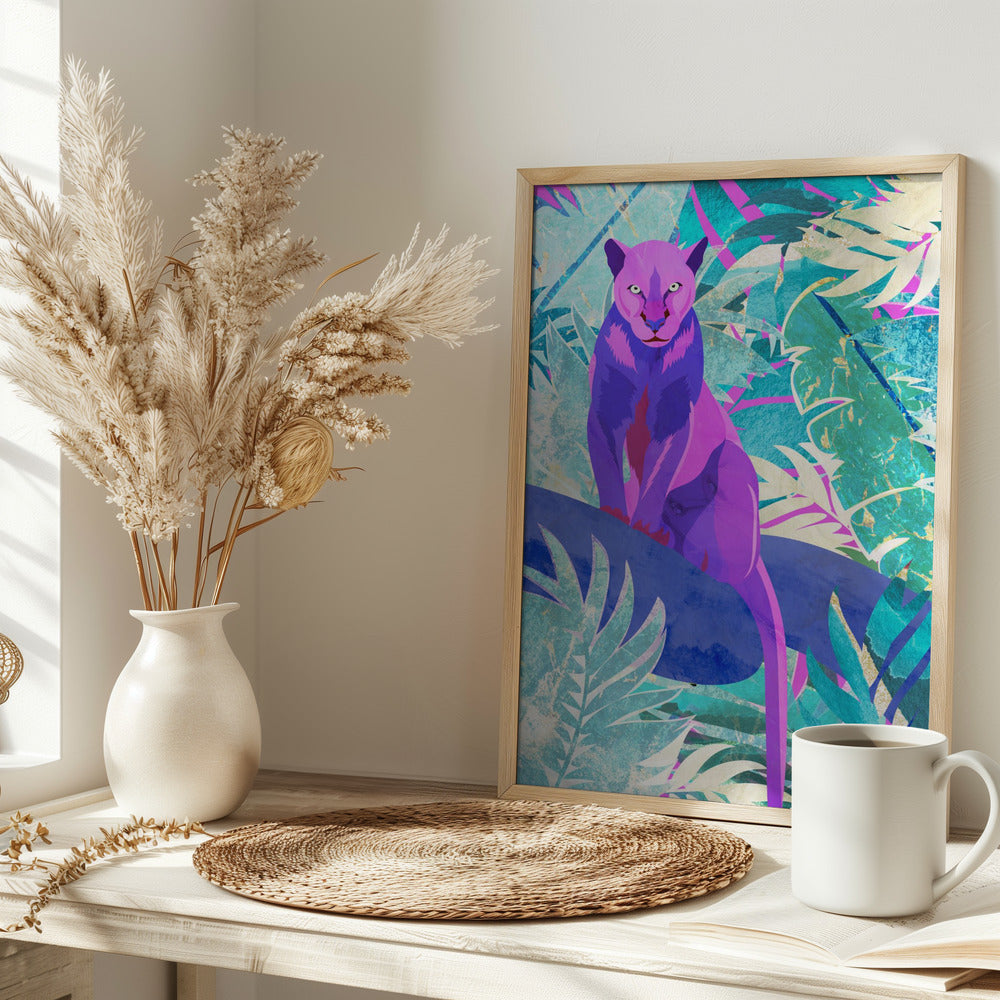 Pink Panther in the neon jungle - plakatstore