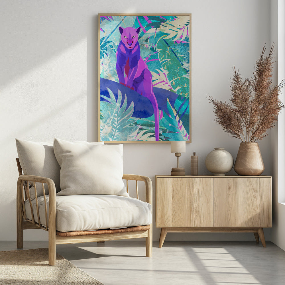 Pink Panther in the neon jungle - plakatstore