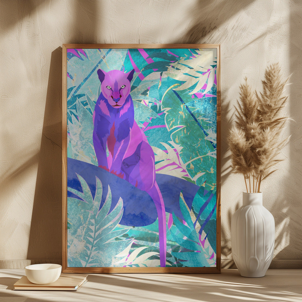 Pink Panther in the neon jungle - plakatstore