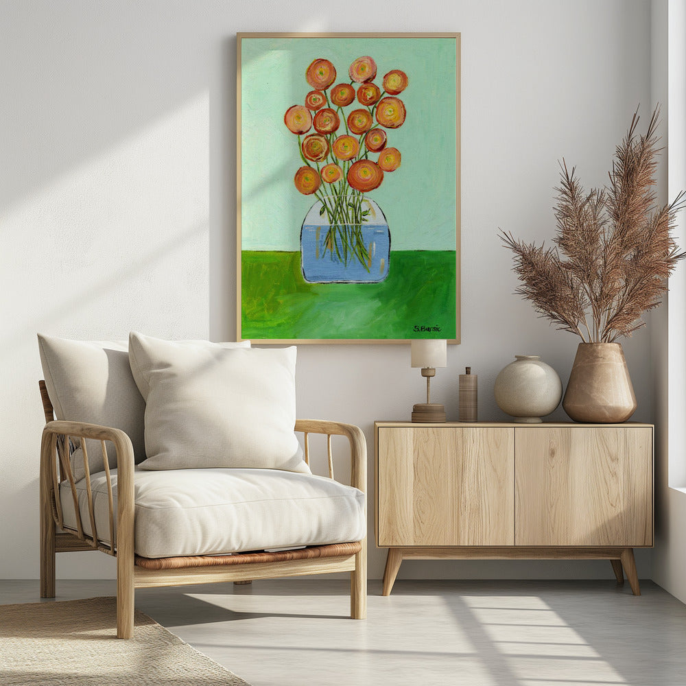 Poppies in Vase - plakatstore