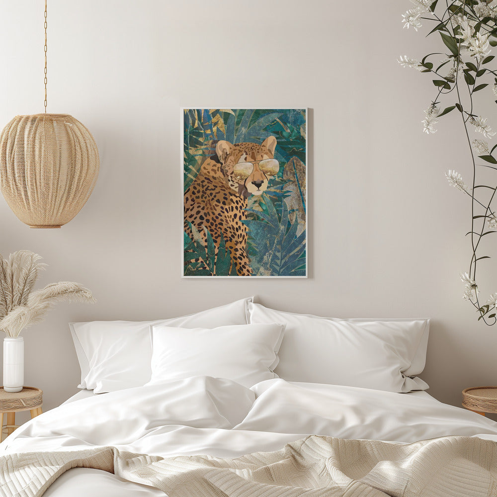 Rockstar cheetah in the jungle - plakatstore