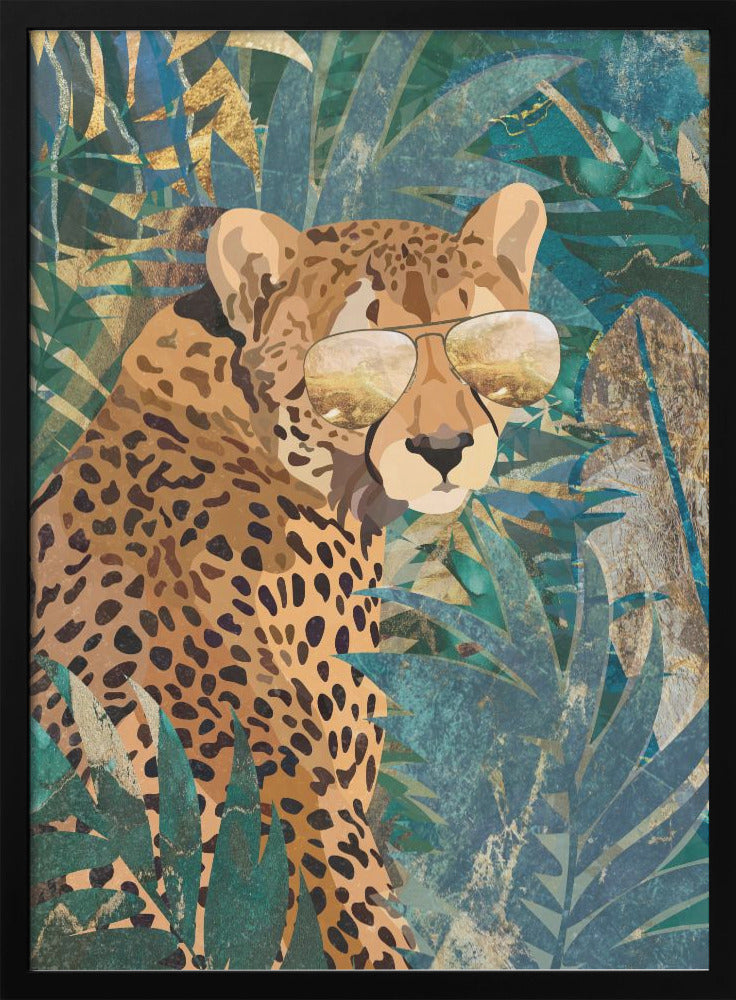 Rockstar cheetah in the jungle - plakatstore