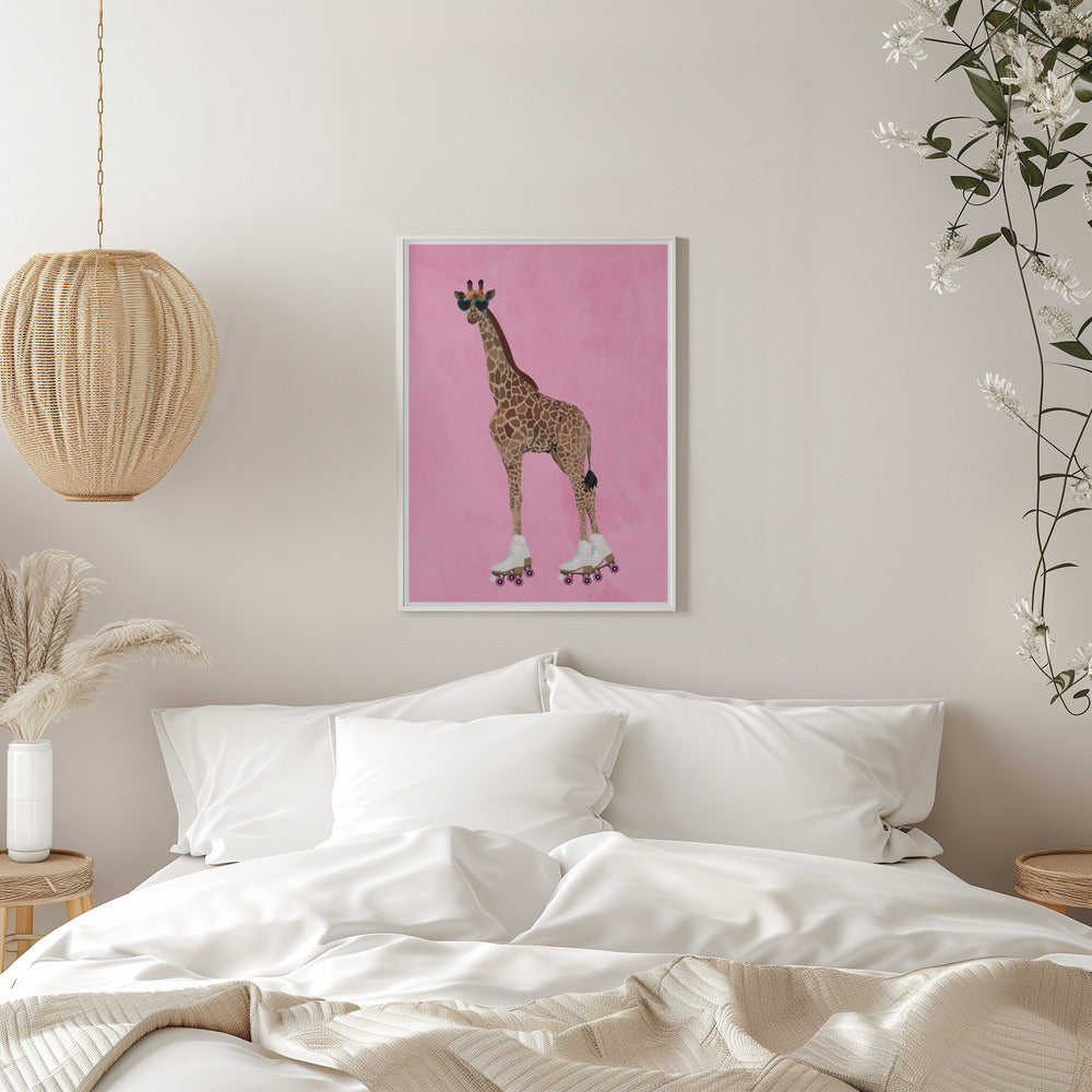 Rollerskating Giraffe - plakatstore