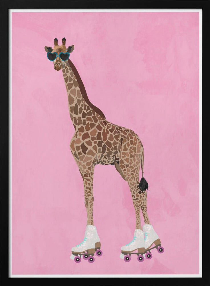 Rollerskating Giraffe - plakatstore