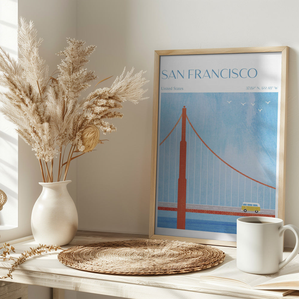 San Francisco, Golden Gate Bridge - plakatstore