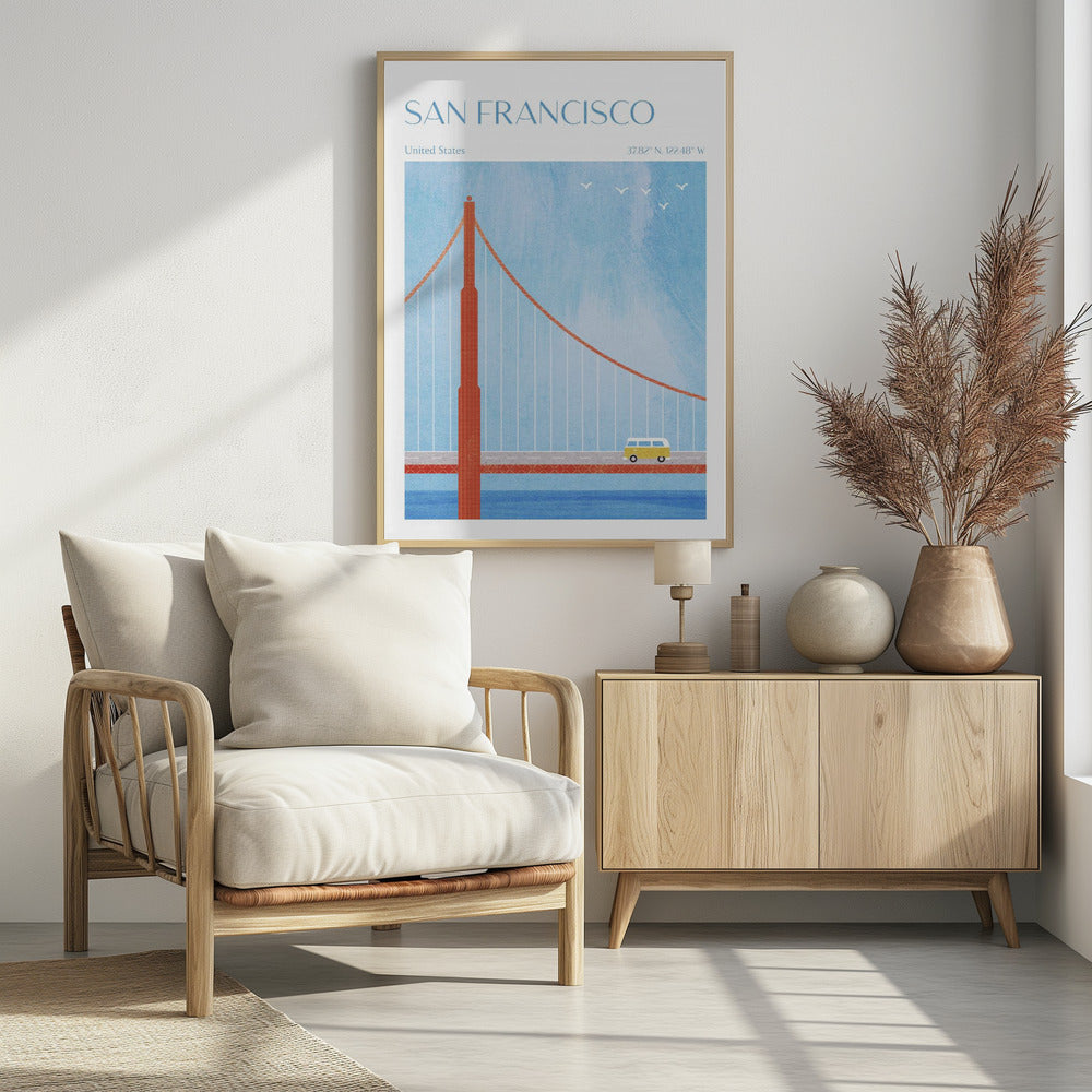 San Francisco, Golden Gate Bridge - plakatstore