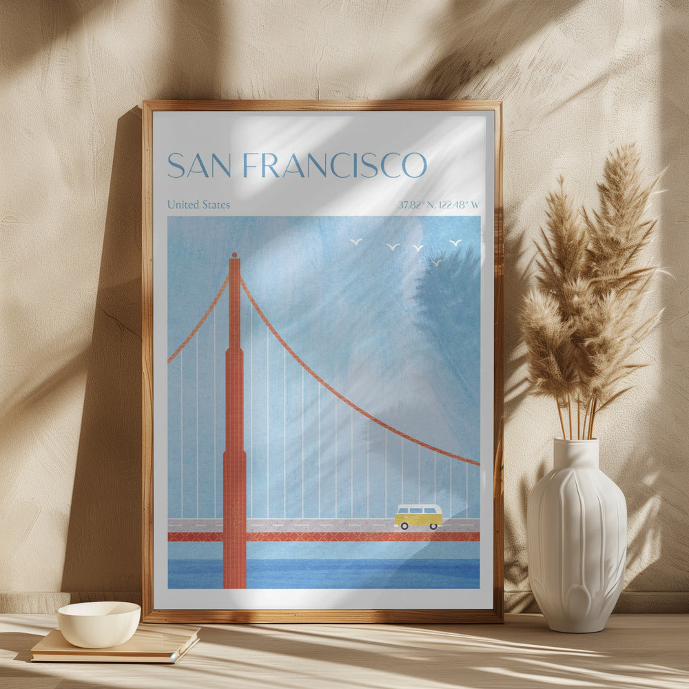 San Francisco, Golden Gate Bridge - plakatstore