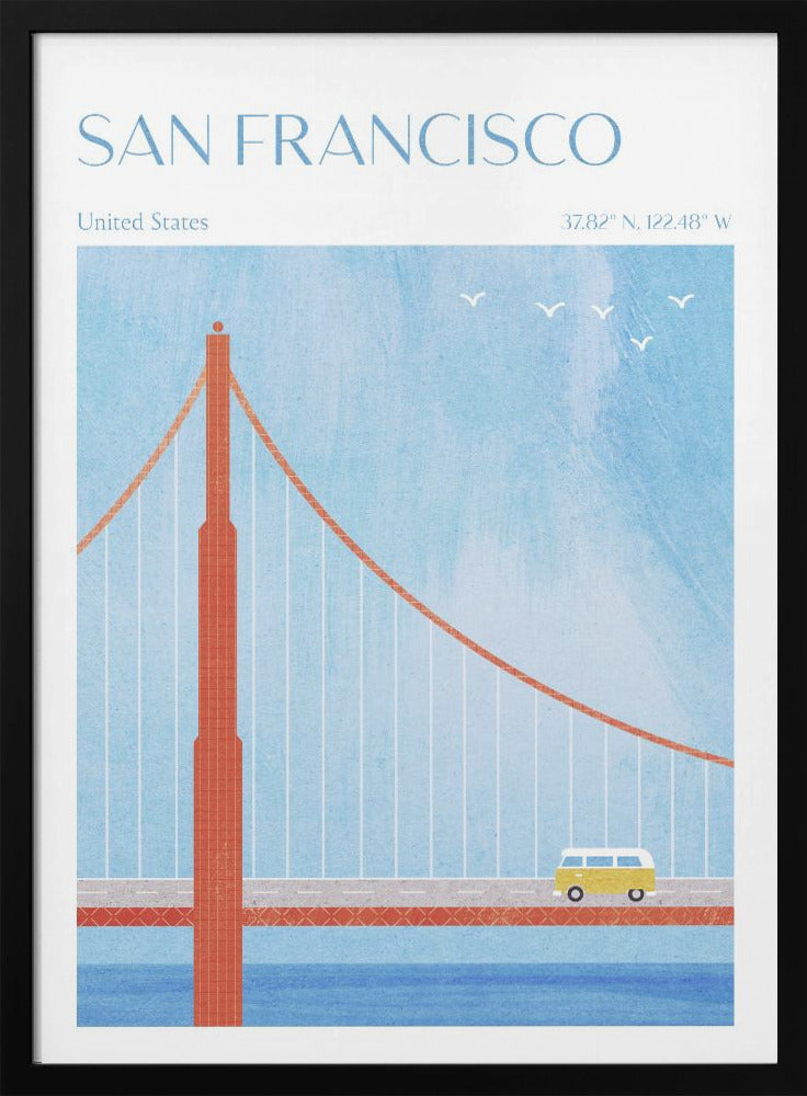 San Francisco, Golden Gate Bridge - plakatstore