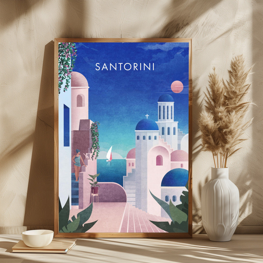 Santorini Vintage - plakatstore