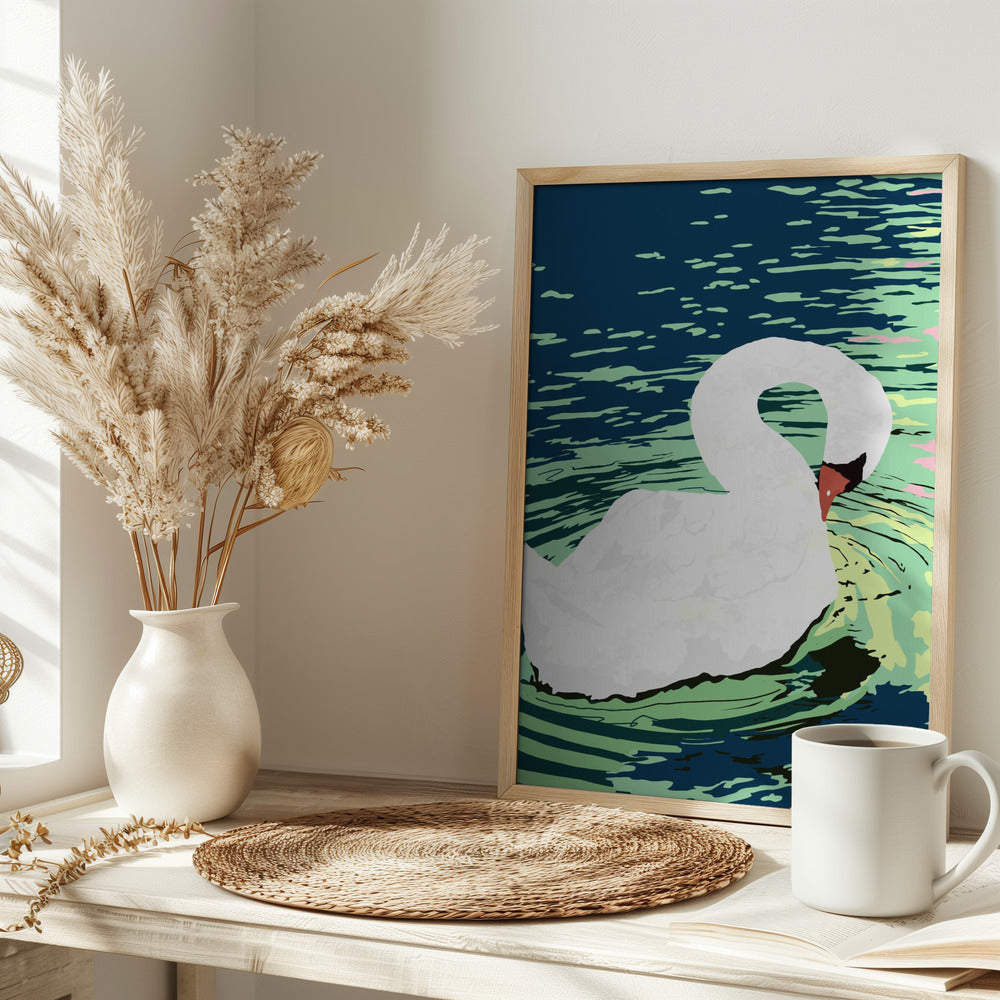 Self Reliance, Swan Birds Painting - plakatstore