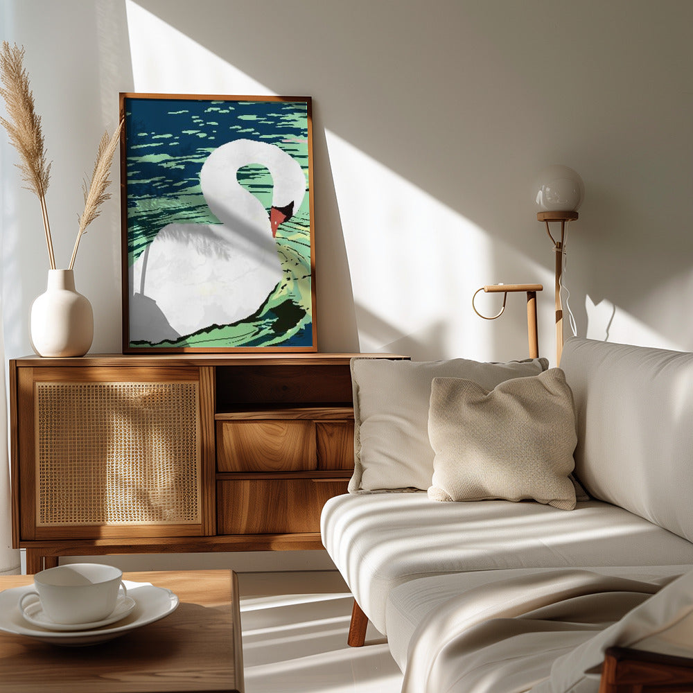 Self Reliance, Swan Birds Painting - plakatstore