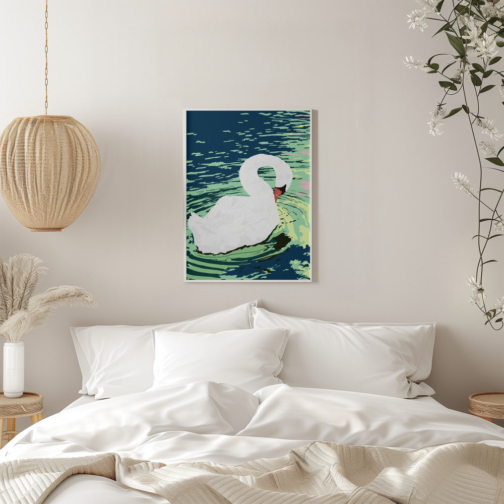 Self Reliance, Swan Birds Painting - plakatstore