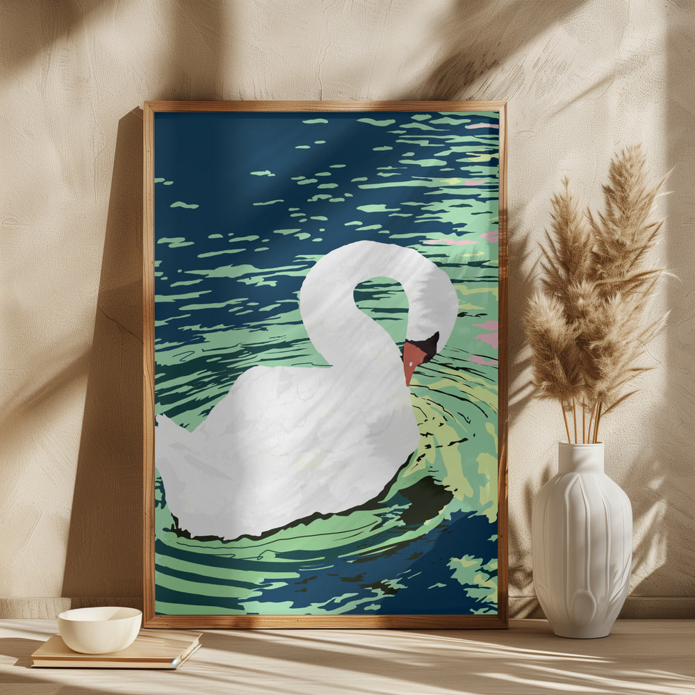 Self Reliance, Swan Birds Painting - plakatstore