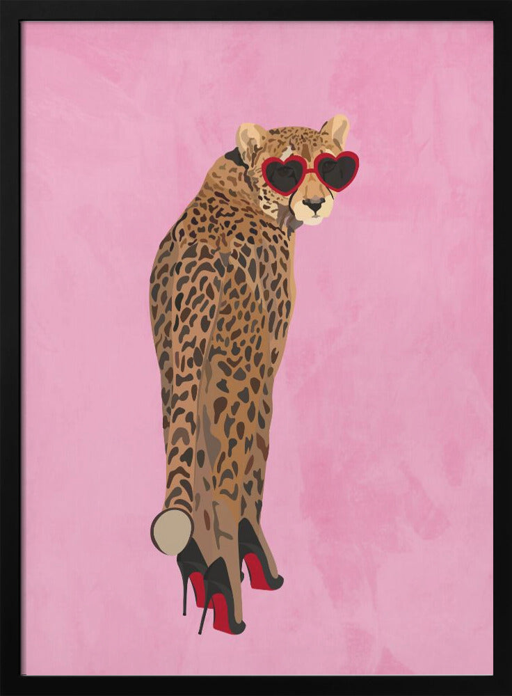 Sexy cheetah in heels - plakatstore