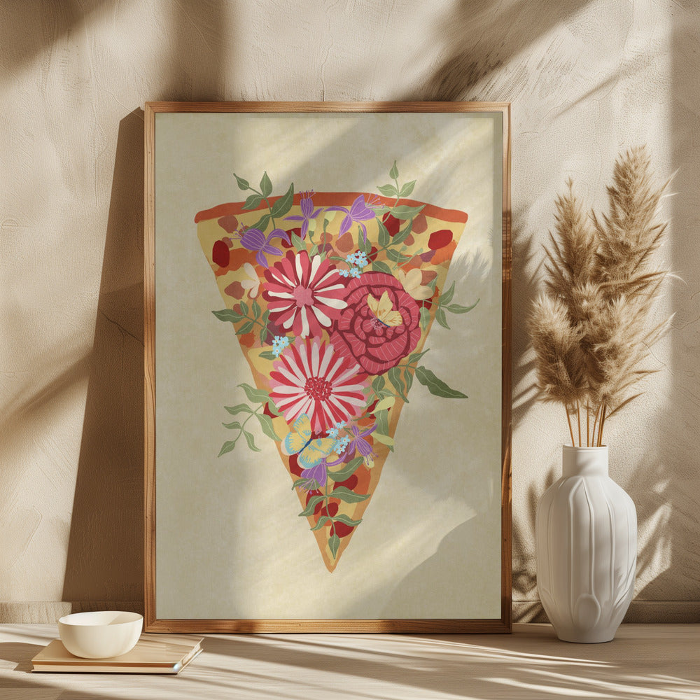 Slice of flower pizza - plakatstore