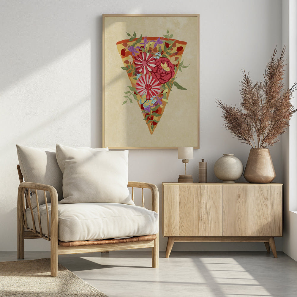 Slice of flower pizza - plakatstore