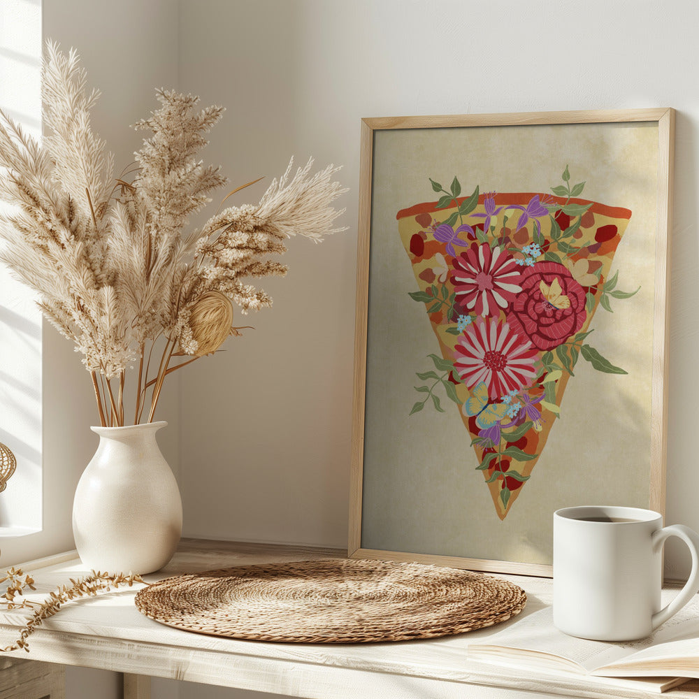 Slice of flower pizza - plakatstore