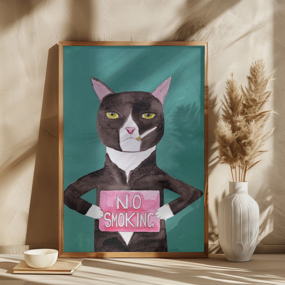 Smoking cat - plakatstore