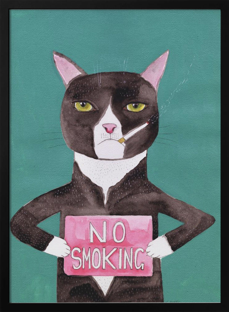 Smoking cat - plakatstore