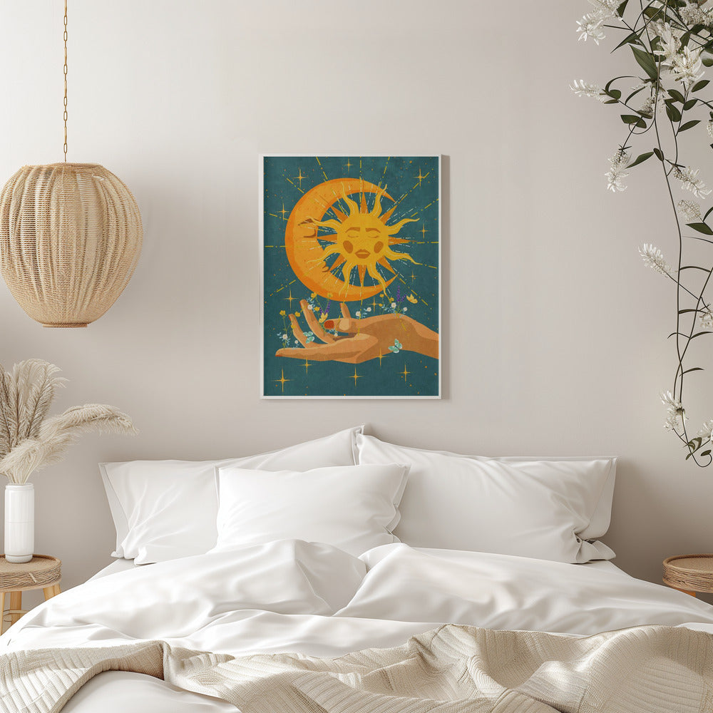 Sun and moon in my hand - plakatstore