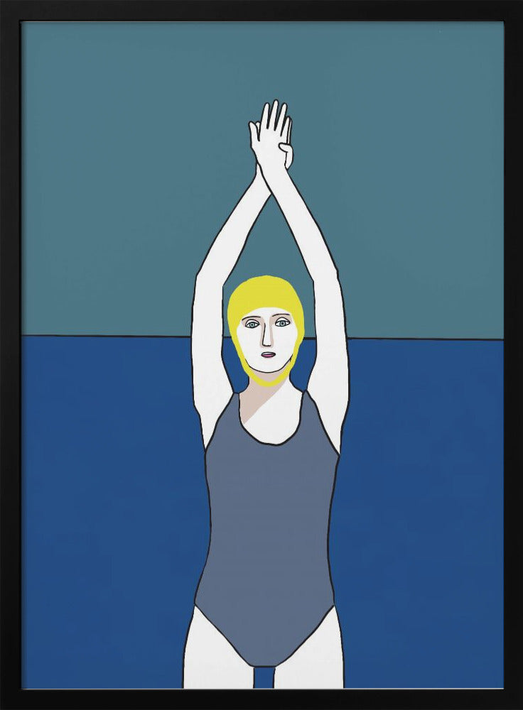 Swimmer with Yellow Cap - plakatstore