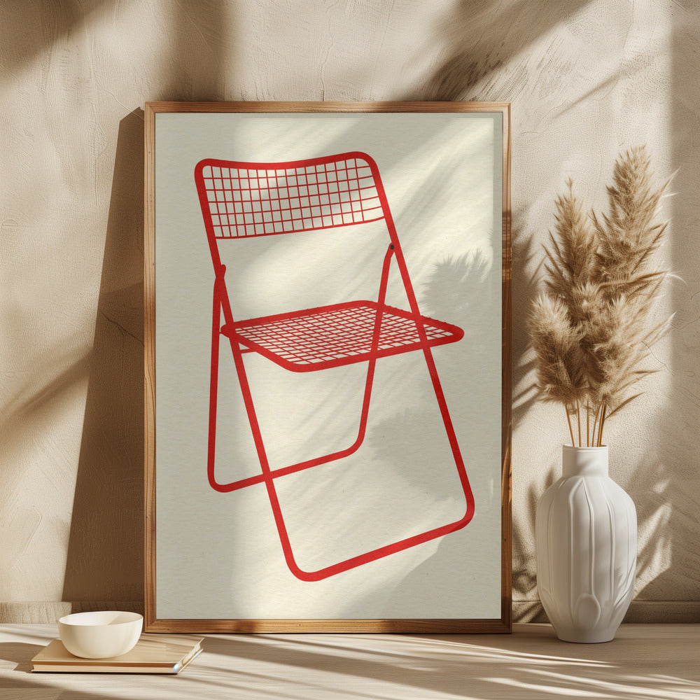 Ted Net Chair Red - plakatstore