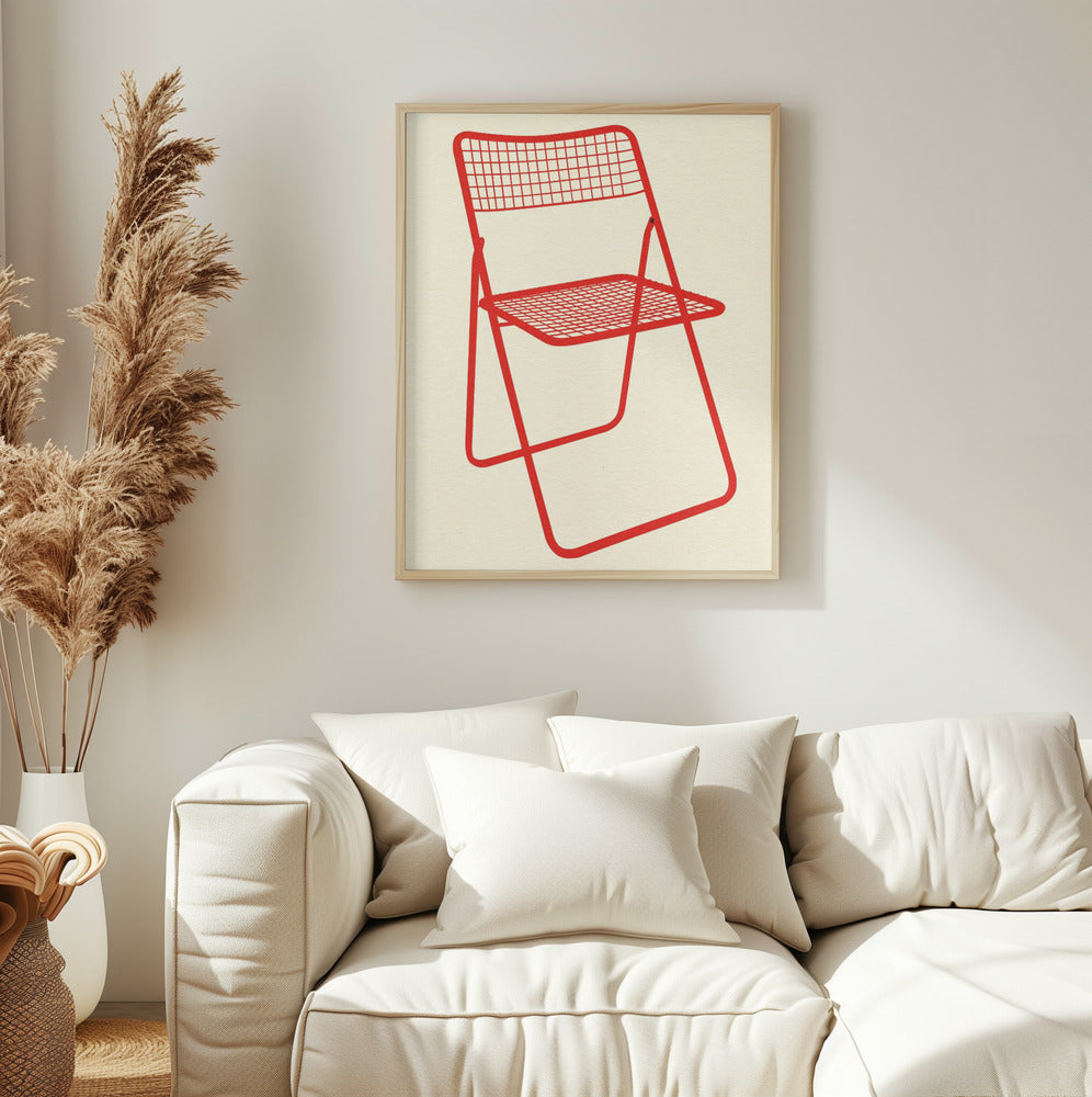 Ted Net Chair Red - plakatstore