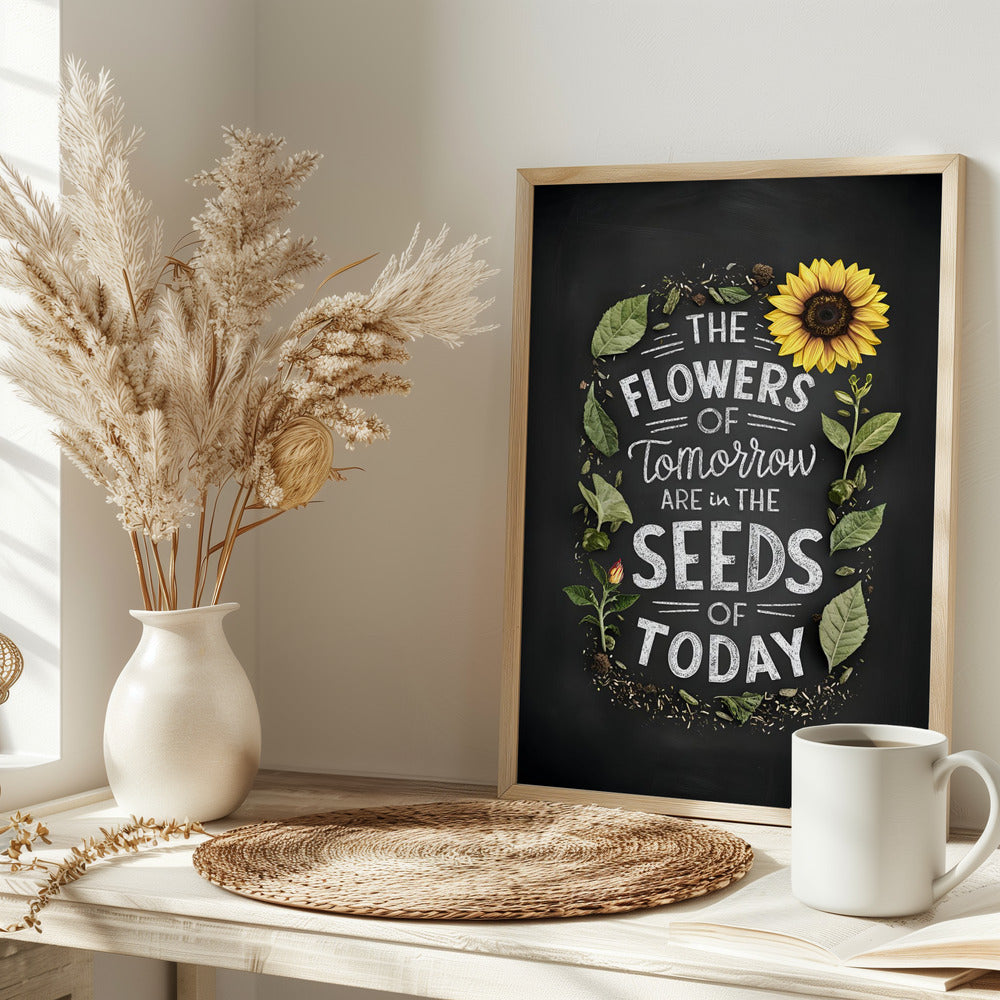 The Flowers Of Tomorrow Are In The Seeds Of Today - plakatstore