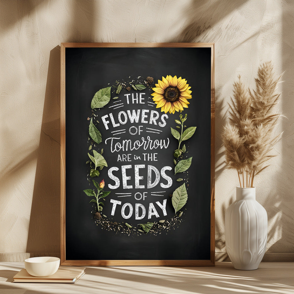 The Flowers Of Tomorrow Are In The Seeds Of Today - plakatstore