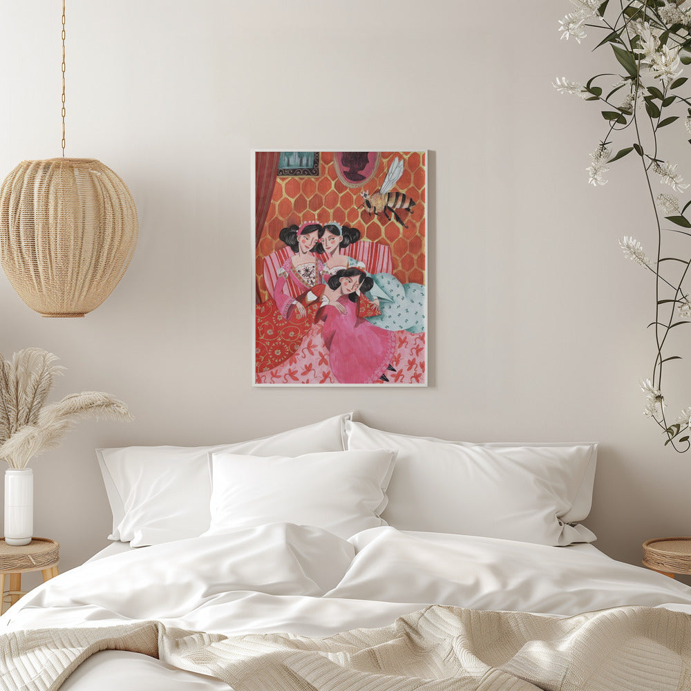 The queen bee and pink princesses - plakatstore