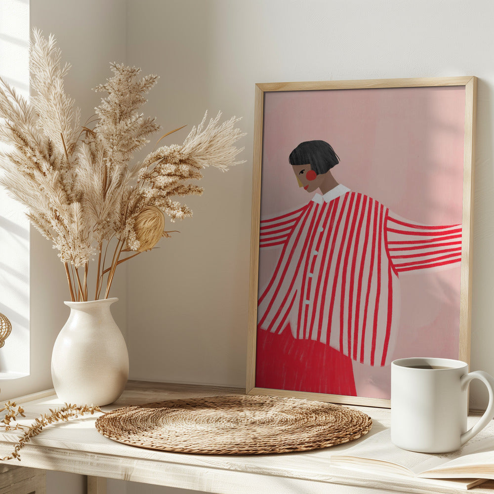 The Woman With the Red Stripes - plakatstore