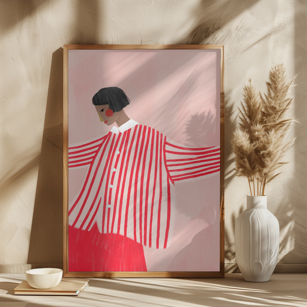 The Woman With the Red Stripes - plakatstore