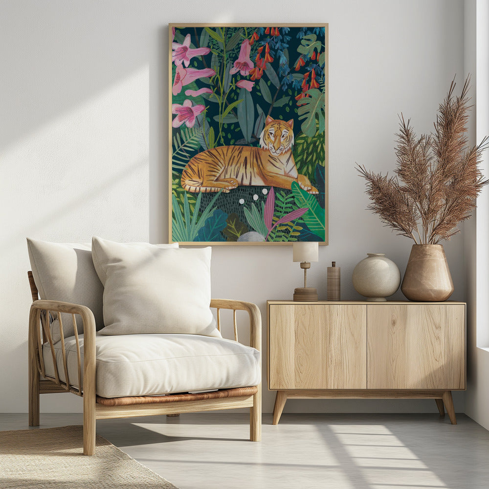 Tiger in the jungle - plakatstore