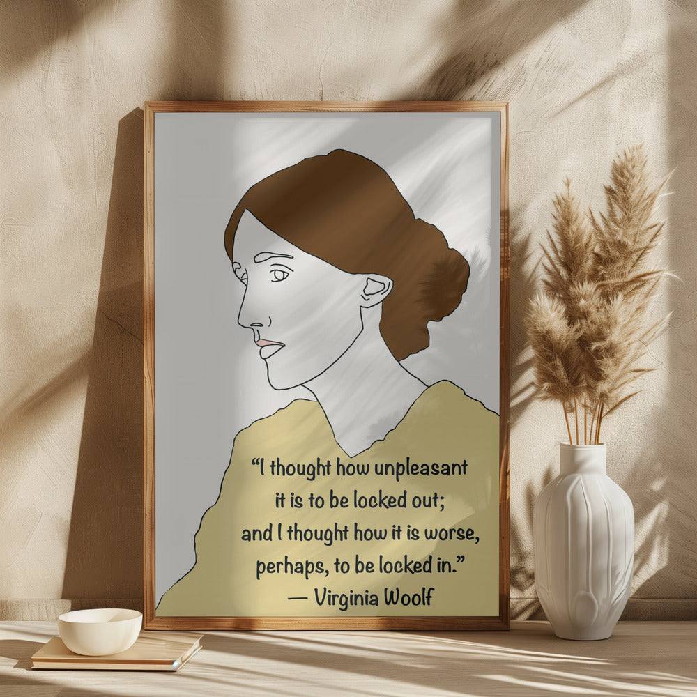 Virginia Woolf Art Yellow - plakatstore