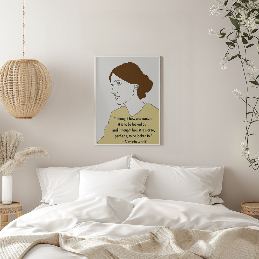 Virginia Woolf Art Yellow - plakatstore