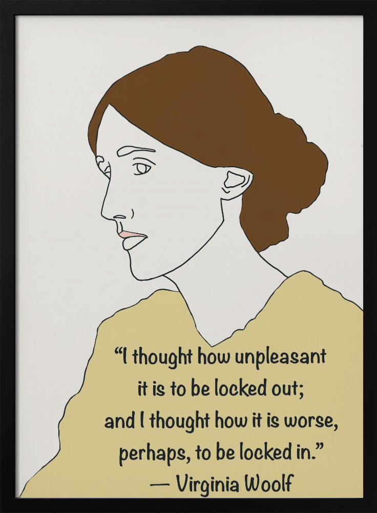 Virginia Woolf Art Yellow - plakatstore