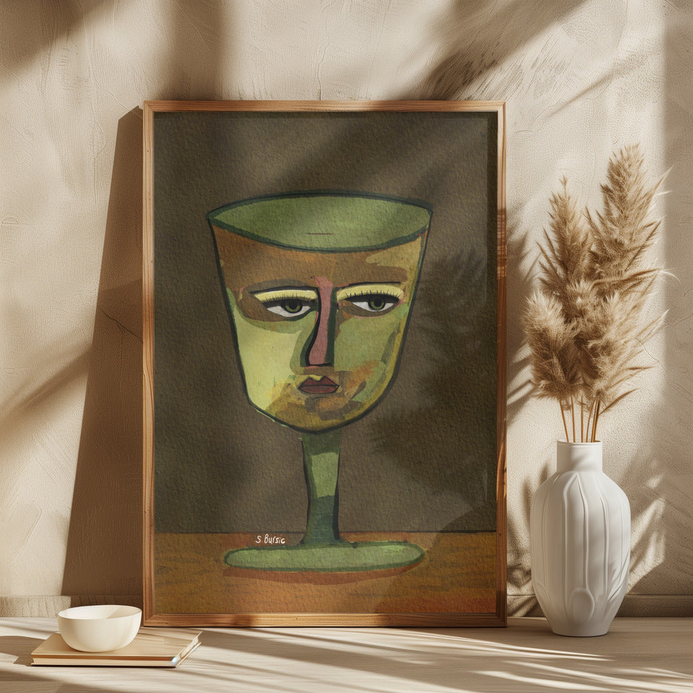 Wine Glass LADY brown - plakatstore