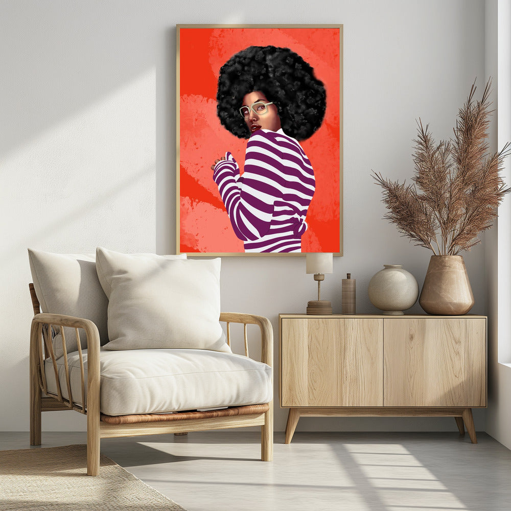 Woman Afro Hair - plakatstore