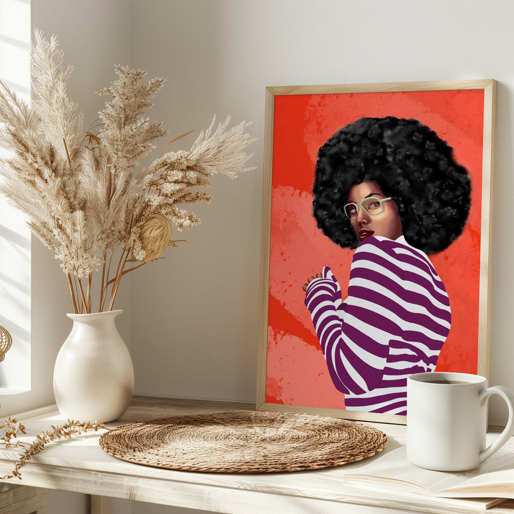 Woman Afro Hair - plakatstore